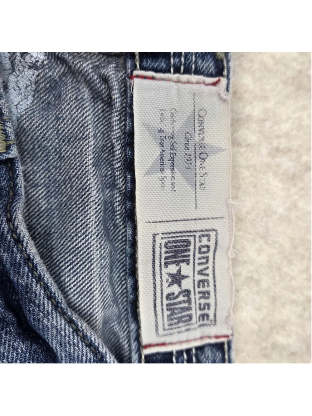 Vintage Converse One Star Men’s Jeans 34x34 Distressed Straight Leg